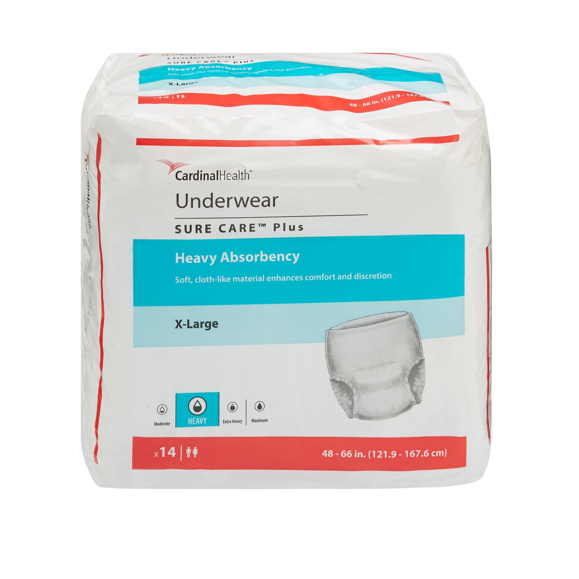 Cardinal Health Incontinence Underwear, Disposable Adult Diaper - Heavy Absorbency, XL, 56 Ct