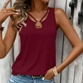 thumbnail image 2 of Admvng Tank Top for Women Casual Sleeveless Solid Ladies Blouse Admvng S-2XL, 2 of 7