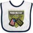 thumbnail image 3 of Inktastic Proud Military Son Boys Camo Flag Boys Baby Bib, 3 of 4