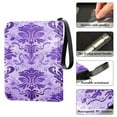 thumbnail image 4 of Game Card Storage Bag Collectible Trading Card Albums The 4-Pocket Card Binder With 50-Page Sleeve Can Hold 400 Game Cards Purple Vine, 4 of 6