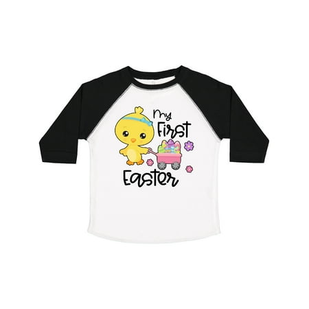 

Inktastic My 1st Easter with Baby Chick and Eggs in Wagon Boys or Girls Toddler T-Shirt
