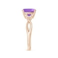thumbnail image 3 of ANGARA Natural 2.2 Ct. Amethyst Solitaire Engagement Ring in 14K Rose Gold for Women (Ring Size: 5), 3 of 8