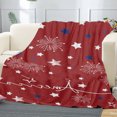 thumbnail image 3 of Anckoeil Independence Day Printed Flannel Blanket Conditioning Blanket Sofa Blanket Nap Conditioning Sheet Blanket Holiday Gift, 3 of 8