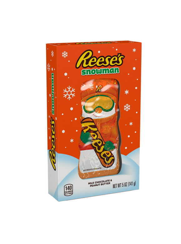 Reese's Milk Chocolate Peanut Butter Snowman Christmas Candy, Box 5 oz