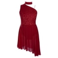 thumbnail image 4 of Yartina Robe Justaucorps de Danse Ballet pour Filles Sans Manches Performance Scénique Bourgogne 12, 4 of 7