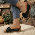 thumbnail image 5 of Flower Wedge Beach Slipper Sandals for Women 2025 Boho Casual Summer Women's Platform Walking Dress Slip on, 5 of 7