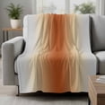 thumbnail image 2 of Burnt Orange Grey Ombre Blanket Soft Cozy Warm Throw Blanket for Couch, Plush Fuzzy Flannel Fleece Blankets for Sofa, Farmhouse Gradient Minimalist Bed Blankets Lightweight Gifts for Women, 30"x40", 2 of 9
