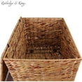 thumbnail image 5 of Seagrass Rolling File Cabinet - Home Filing Cabinet - Hanging File Organizer - Home and Office Wicker File Cabinet - Water Hyacinth Storage Basket for File Storage (Natural), 5 of 16