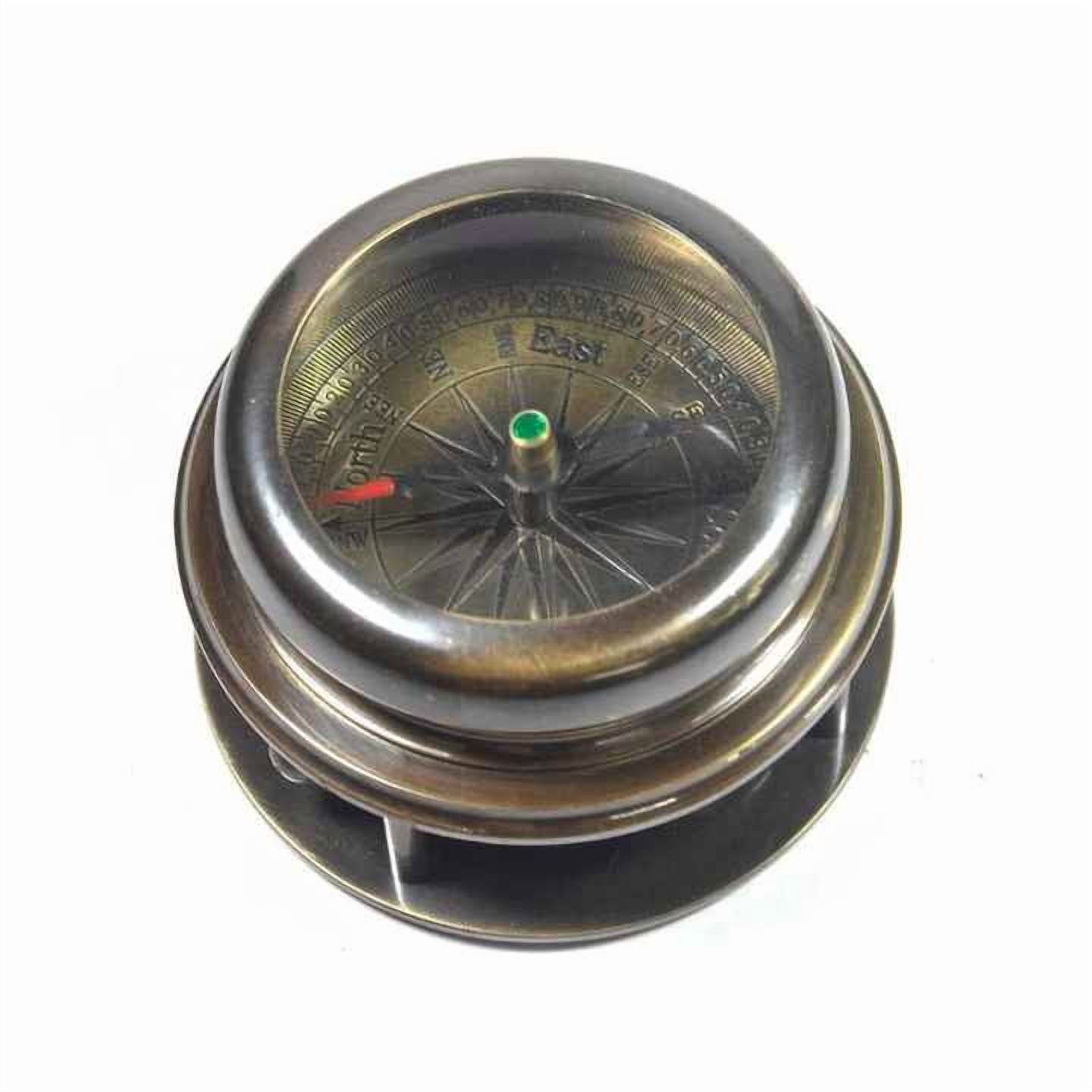 Brass Magnetic Antique Drum Compass Nautical Engravable Personalized Travelling Camping Hiking Pocket Gift Compass