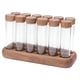 thumbnail image 3 of Tubo para almacenar granos de café, dosis única, tubo de vidrio, soporte de madera, tapa hermética. 12 largos, 3 of 7