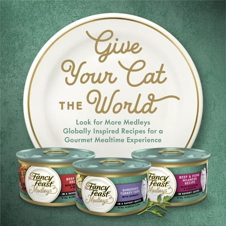 Purina Fancy Feast Medleys Kitten Food, Wet Cat Food, Shredded Chicken & Spinach, 3 oz Can