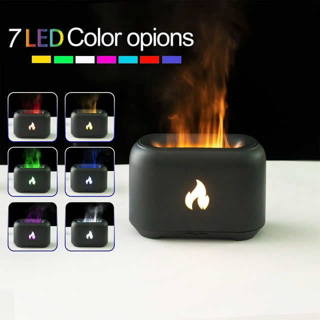 Boovnll Humidifiers for Bedroom, Flame Aroma Diffuser Humidifier, Upgraded Flame Noiseless Oil Diffuser for Home,Office Humidifier 150Ml, Humidifier
