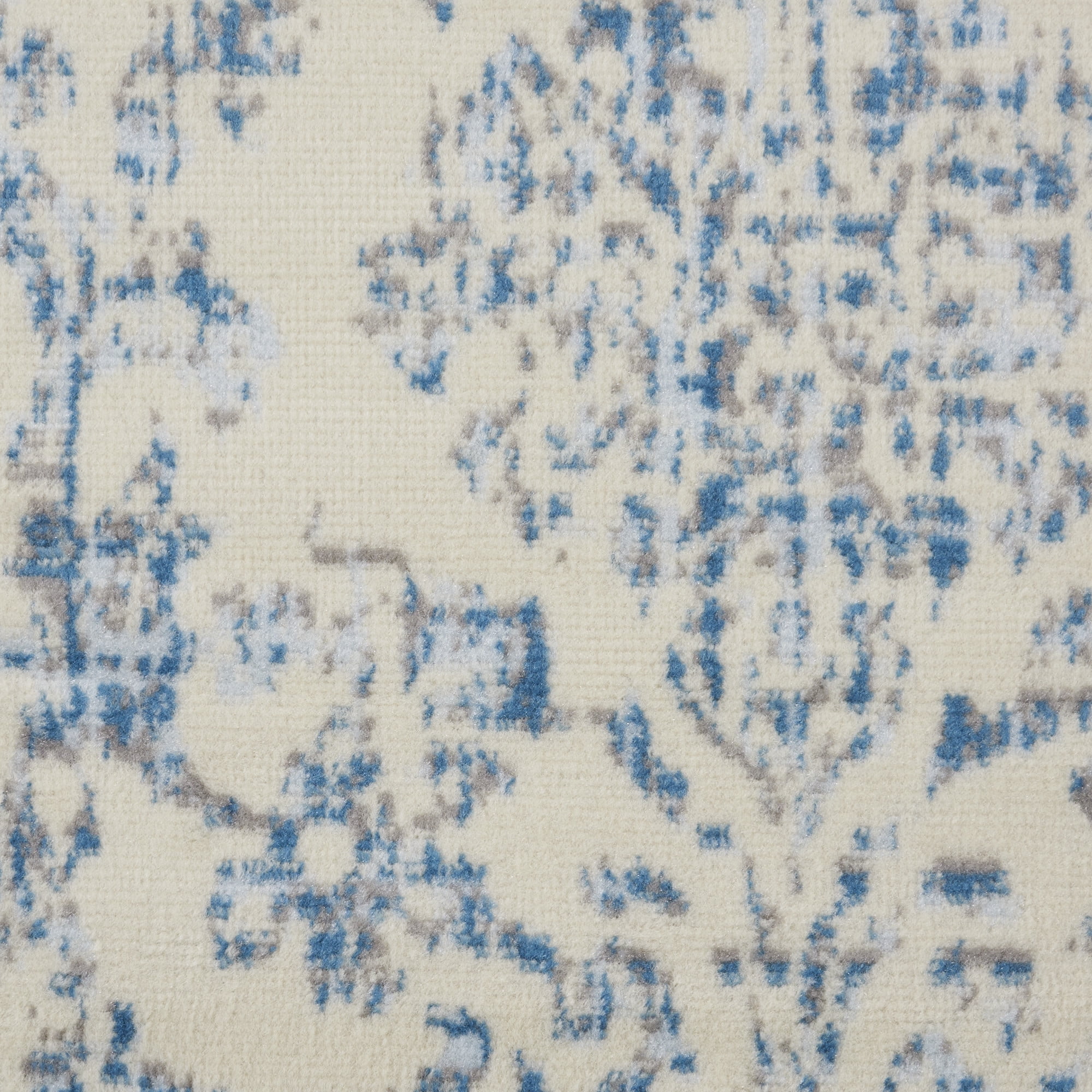 Nourison Bliss Vintage Farmhouse Ivory/Blue 2' x 4' Area Rug, (2' x 4')