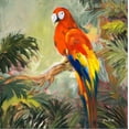 thumbnail image 2 of Art.com Parrots at Bay I Stretched Canvas Print Wall Art by Jane Slivka, 24" x 24", 2 of 4