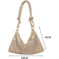 thumbnail image 4 of YAZI  Purses for Women Chic Sparkly Evening Handbag  Shiny Silver Clutch Purse for Party Club Wedding, 4 of 10
