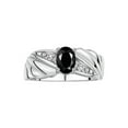 thumbnail image 1 of RYLOS Bagues pour Femmes Bague Aile d'Ange en Or Blanc 14K Pierre de Naissance Pierre Précieuse 7X5MM et Diamants Onyx d'Octobre Bijoux pour Femmes Bagues en Or pour Femmes Taille 8, 1 of 6