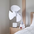 thumbnail image 5 of Socket Ceiling Fans with Plug Adapter,Mini Quiet Electric Fan with Flexible Gooseneck Plug and Light Bulb Base, Home Socket Kitchen & Bathroom Fans, 5 of 7