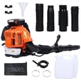 thumbnail image 2 of Floseru 80CC Backpack Leaf Blower – Gas Powered 4.8 HP 2-Stroke 900 CFM 206 MPH High Airflow, Ergonomic Design, Low Vibration, and Cruise Control, Leaf Blower for Lawn Care, 2 of 8