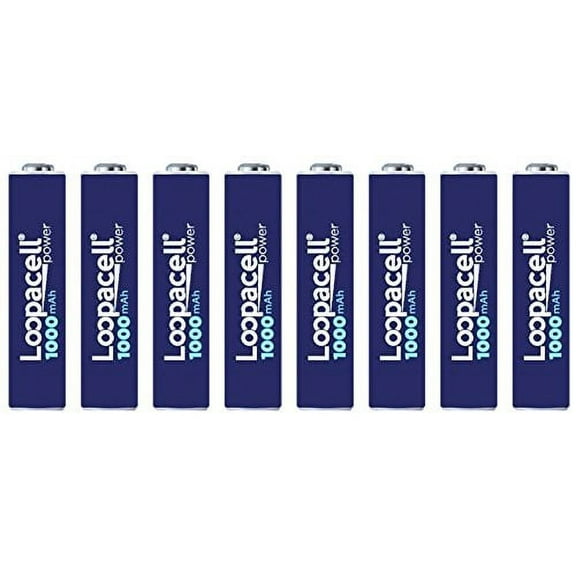 Rechargeable AAA 1000mAh NiMH Batteries x 8