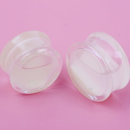 Ayyufe Unisex Glow in the Dark Double Flared Saddle Ear Gauge Plug Body Piercing