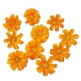 thumbnail image 3 of 10 flores artificiales de margaritas realistas, ideales para decorar tu hogar o escenario. naranja, 3 of 7