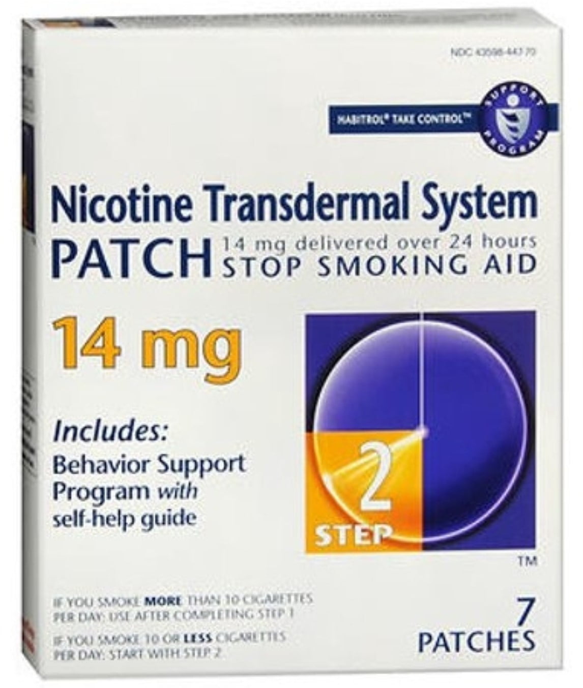 2 Pack - Habitrol Nicotine Transdermal System Patch 14 mg Step 2, 7 ea ...