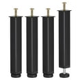 thumbnail image 1 of Unique Bargains 4 Pack Adjustable Height Bed Frame Support Legs(220mm-255mm/8.7'-10'), Black, 1 of 5
