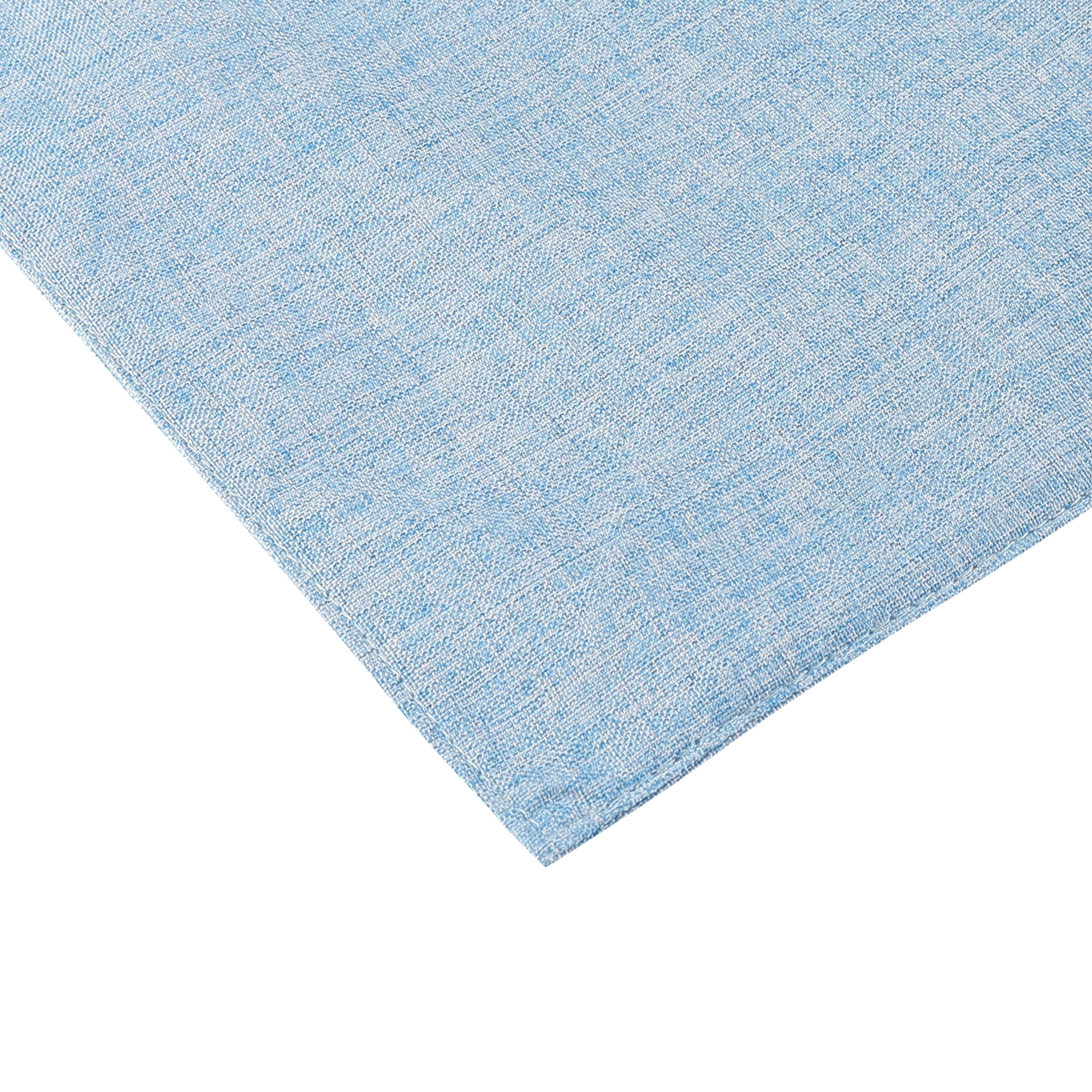Unique Bargains Placemats Set of 6 Heat Resistant Place Imitation Linen Place Table Mats Light Blue