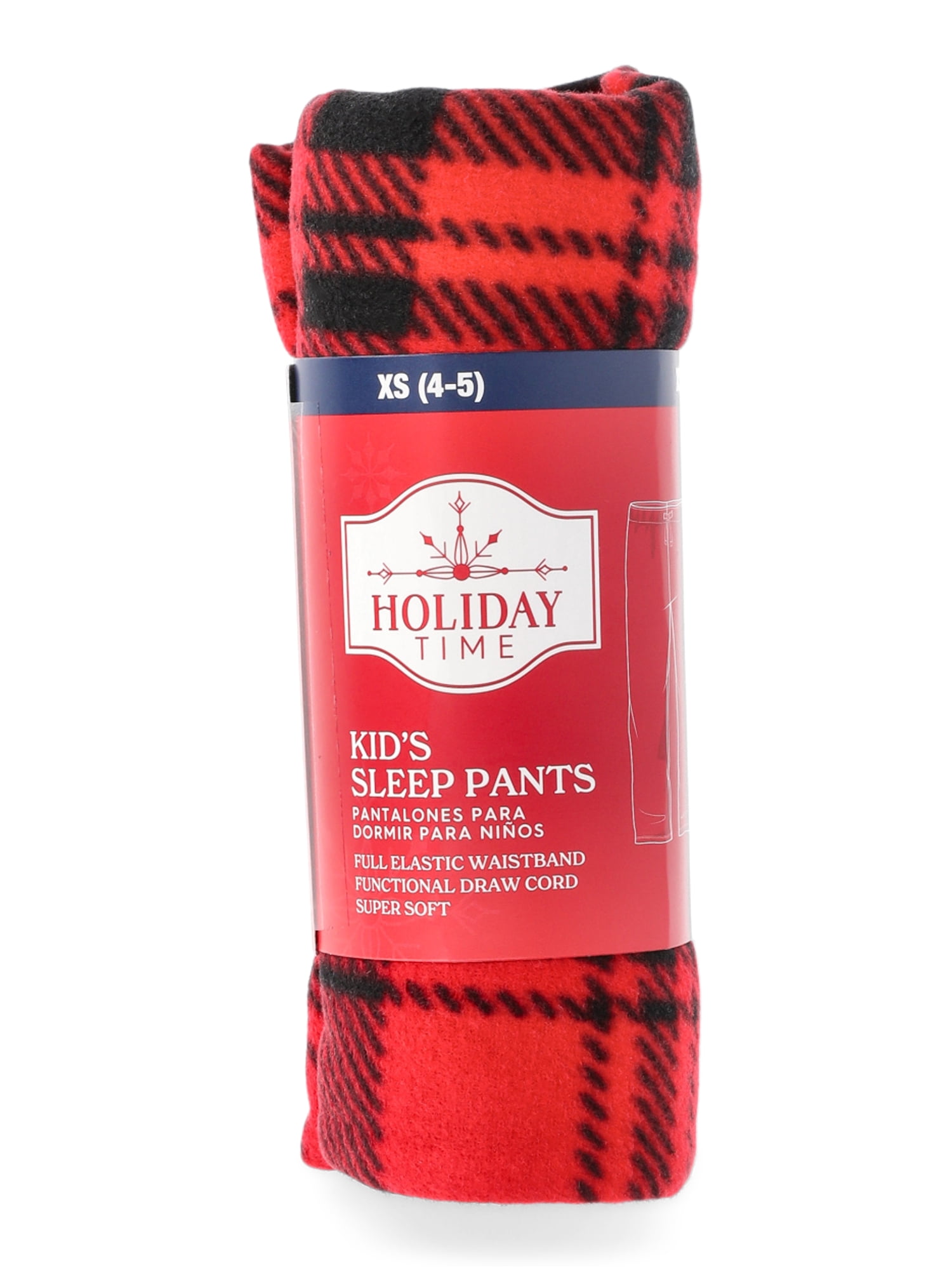 Holiday Time Kids Cozy Sleep Pants, Sizes 4-18