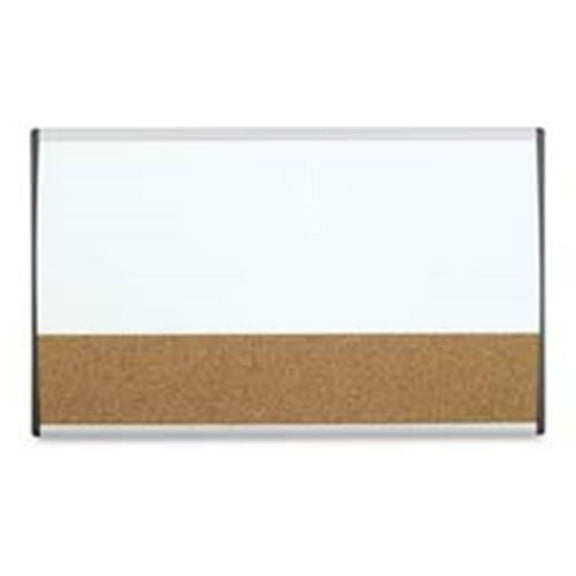 Quartet  Magnetic Dry-Erase-Cork Combo Board- 30in.x18in.- Silver Frame