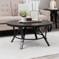 thumbnail image 3 of Linon Thorne Ensemble de Table Occasionnel Rond en Métal et Bois 3 Pcs, Charbon, 3 of 8