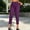 Purple plus size dress pants a1, variant on Cagogo Women Plus Size Tapered High Waisted Trousers with Pockets Solid Elastic Waist Stretchy Dress Pants for Office Work Business Casual Long Trousers, Gray 3XL