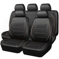 thumbnail image 1 of Funda para asiento de auto CAR PASS, ajuste universal, cuero PU negro, 1 of 8