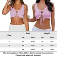 thumbnail image 2 of Señoras Cami Top cuello redondo ombligo expuesto estilo Y2K traje de calle (púrpura L) Tmvgtek Para estrenar, 2 of 3