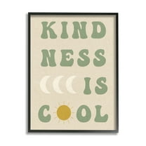 Stupell Industries Kindness Is Cool Phrase Inspirational Painting Black Framed Art Print Wall Art, 11 x 14