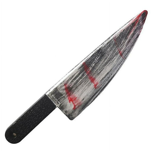 Cuchillo de sangre para Halloween, cuchillo afilado con sangre, Festival fantasma, juguete de plástico, cuchillo de cocina de simulación, accesorios complicados, cuchillo curvo