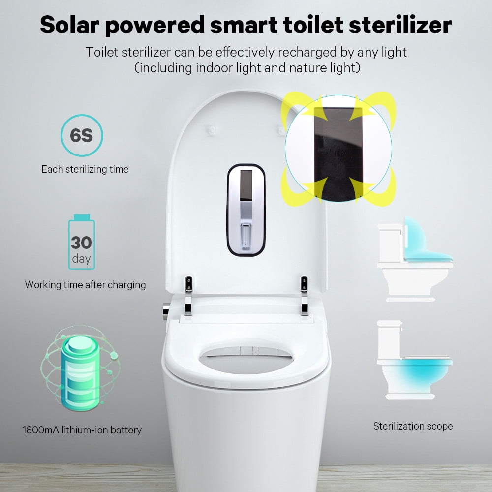 Smart mini solar charging close stool ultraviolet lamp sanitizer