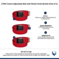 thumbnail image 4 of CTM Cotton Adjustable Belt with Nickel Finish Buckle (Pack of 3), 4 of 4