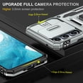 thumbnail image 5 of LeYi Samsung Galaxy A54 5G Case, A54 5G Case with 2 Pack Screen Protectors, Heavy Duty Armor Case with Slide Cover & Upgrade Magnetic 360°Rotatable Kickstand for A54, Gray, 5 of 7