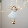 thumbnail image 5 of Daiosportswear 3.9x0.8x5.5in Christmas Angel Doll Decoration,1-Pack Metal/Plastic/Cloth Ornament,Golden/Silver,Tree Pendant,Festive,Durable,for Home/Party,Thanksgiving/Birthday/Christmas Gift, 5 of 6
