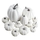 thumbnail image 1 of Juego de 12 calabazas artificiales vívidas para decoración de fiestas. Blanco, 1 of 9