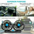 thumbnail image 4 of 360 grados 12v 4in coche furgoneta camión autocaravana portátil doble tablero de refrigeración por aire Ventilador, 4 of 5