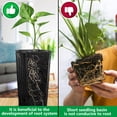 thumbnail image 4 of 50pcs Plastic Deep Plant Nursery Pots - 9.8" Tall Black Tree Pots with Drainage Holes for Seedlings Indoor Outdoor Gardening, 4 of 7