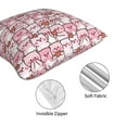 thumbnail image 4 of Throw Pillow Covers, Pink Cute Pig Love Soft Square Pillow Cases with Invisible Zipper for Couch Bed Sofa, Farmhouse Fall Home Decor 20"x20", 4 of 7