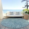 thumbnail image 6 of Addison Rugs Chantille Indoor/Outdoor Transitional Floral Teal Washable Round Rug, 8' x 8', 6 of 6