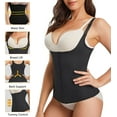 thumbnail image 4 of Eleady Women Waist Trainer Corset Tummy Control Underbust Body Shaper Zipper Vest Waist Cincher Tank Top(Black Large), 4 of 8