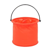 S SERENABLE Folding Bucket Watercolor Brush Washer Bucket Waterproof Portable Camp Wash Basin Container for Travel Studio Camping Fishing Orange