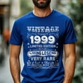 thumbnail image 2 of Vintage 1999 Limited Edition T-Shirt, Retro Birthday Shirt for Men, Perfect Gift for 1999 Birth Year, 2 of 4
