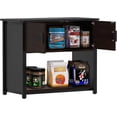 thumbnail image 3 of Urban Deco Fish Tank Stand Heavy Duty Metal Aquarium Stand with Cabinet for Fish Tank Accessories Storage, Black, 3 of 6