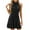 Black, variant on LYXSSBYX Casual Dresses for Women Women's Neck Tie Pleated Sleeveless Solid Color Dress